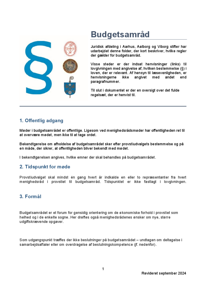 Vejledning om budgetsamråd