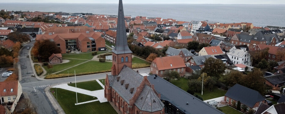 Kirke set fra luften
